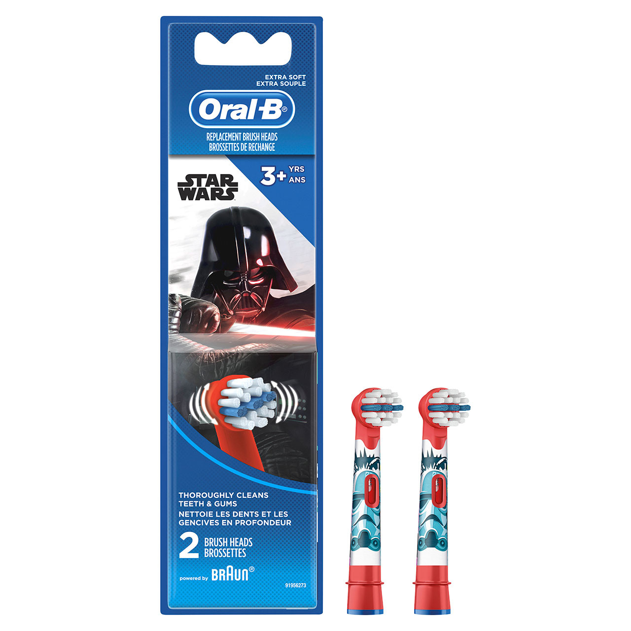 Náhradné kefové hlavy Oral-B Extra Soft Replacement STAR WARS Červené | SK_OB41290