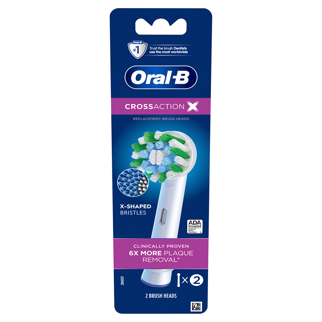 Ostatné hlavice kefky Oral-B CrossAction X-Filament Biele | SK_OB23821