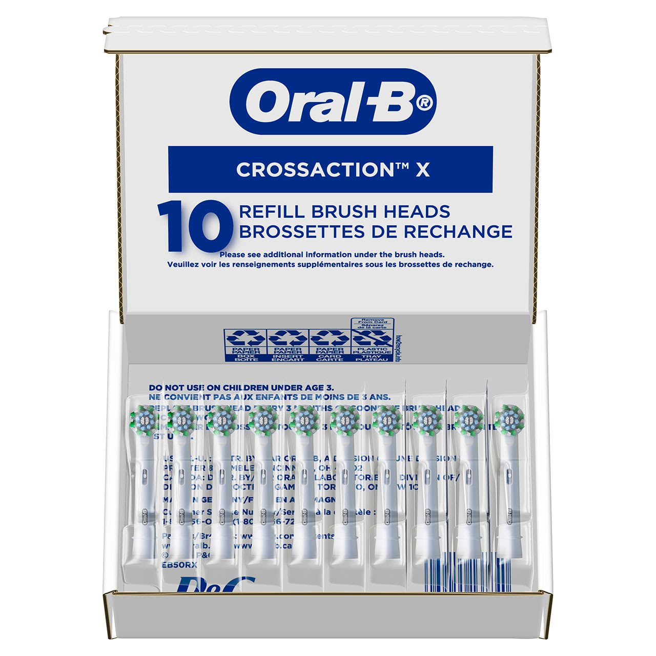 Ostatné hlavice kefky Oral-B CrossAction X-Filament Modre | SK_OB27439