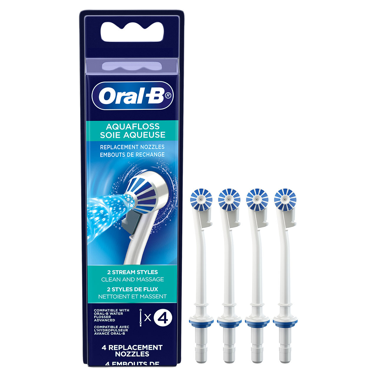 Príslušenstvo Oral-B Water Flosser Advanced Aquafloss Nozzle Biele | SK_OB86002