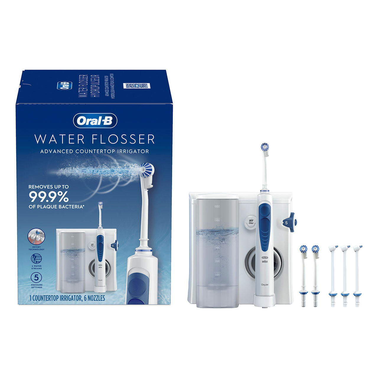 Príslušenstvo Oral-B Water Flosser Advanced Countertop Irrigator Biele | SK_OB78426