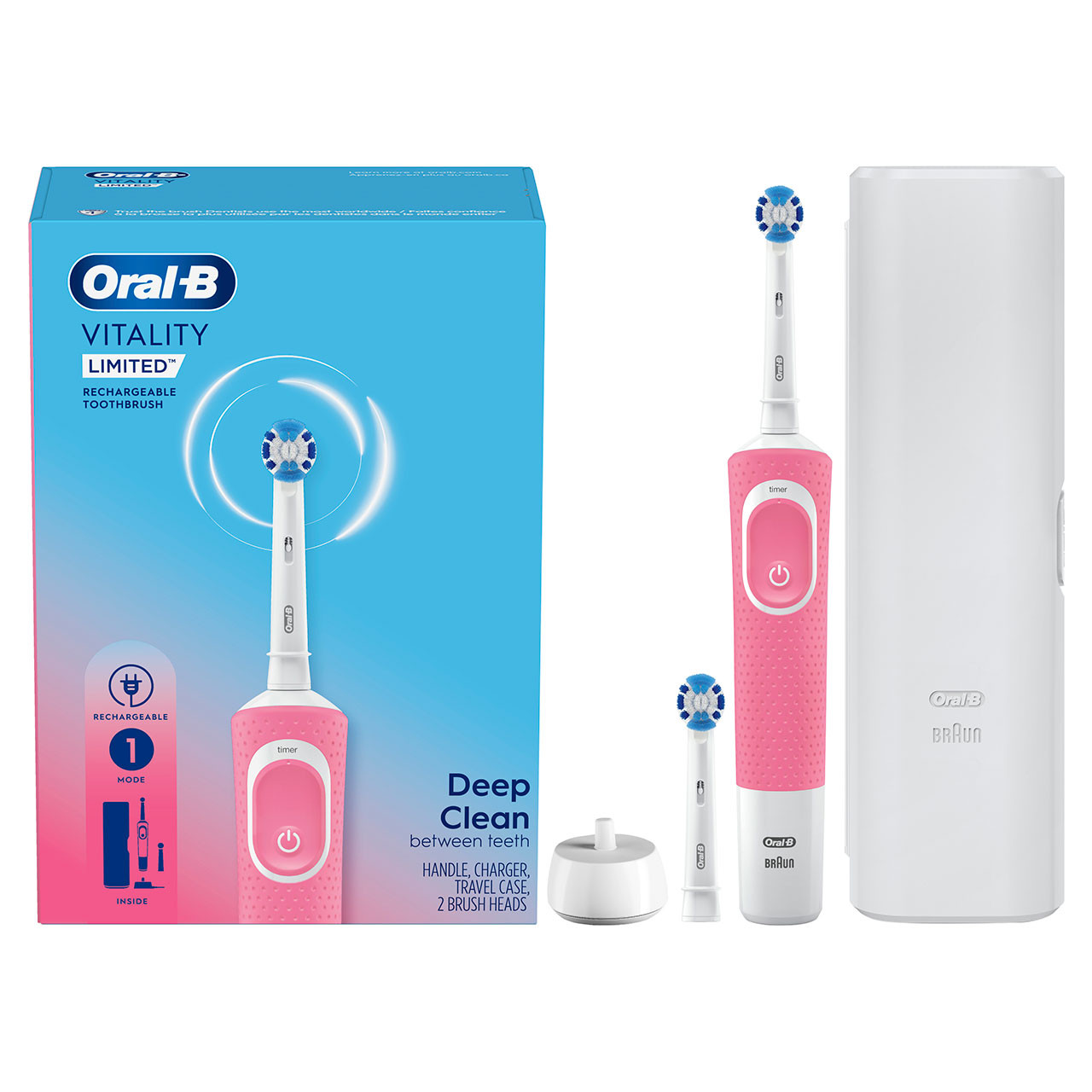 Séria Pro Oral-B Vitality Limited Rechargeable Biele Ruzove | SK_OB92387